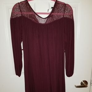 😊Medium burgundy colored shirt/dress😊